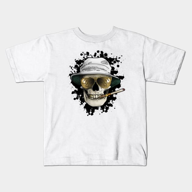 Hunter S Thompson Kids T-Shirt by Harley Warren